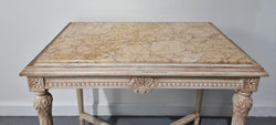Louis XVI Painted & Marble Top Console Table With Two Drawers | Antique & Vintage | Moonee Ponds Antiques | Australia Wide Delivery