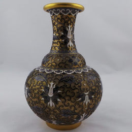 Japanese Cloisonne Vase On Stand