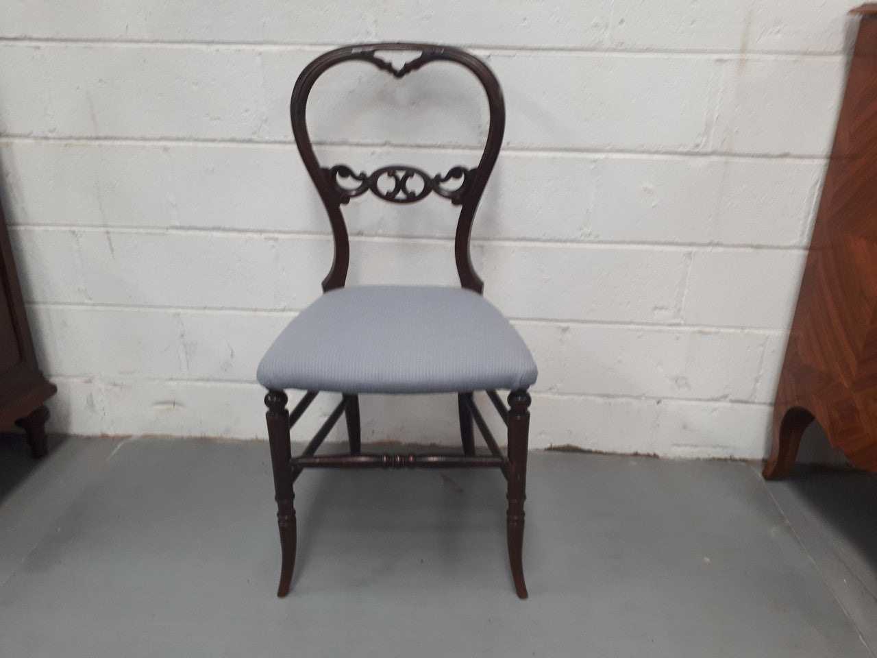 Late Victorian Mahogany Bedroom Chair | Antique & Vintage | Moonee Ponds Antiques | Australia Wide Delivery