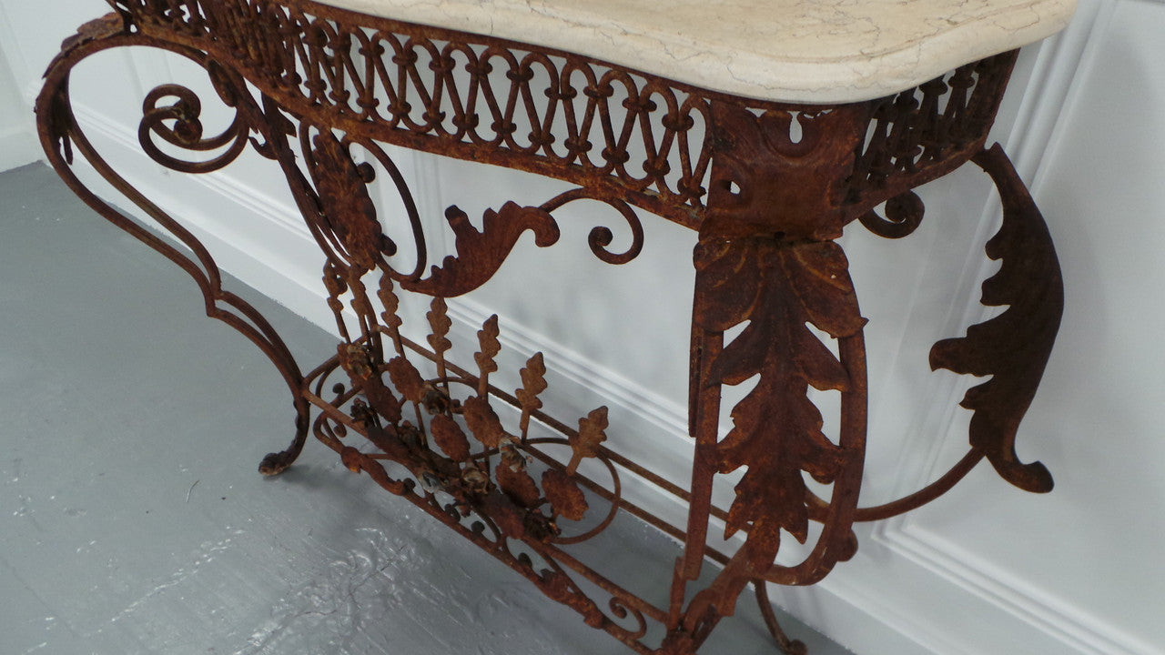 Stunning French Style Wrought Iron Console | Antique & Vintage | Moonee Ponds Antiques | Australia Wide Delivery