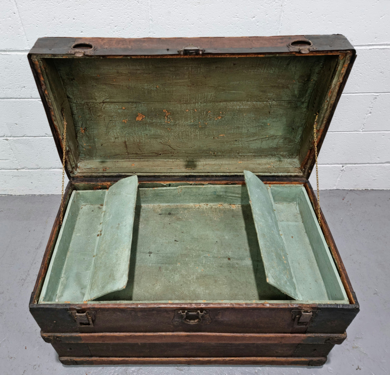 Victorian "Saratoga" Steamer Trunk | Antique & Vintage | Moonee Ponds Antiques | Australia Wide Delivery