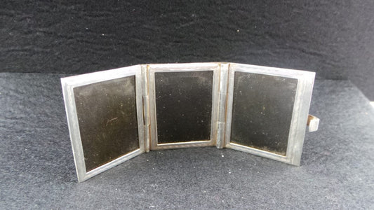 Edwardian Silver Miniature 3 Section Photo Frame
