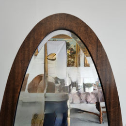 Lovely simple Antique Walnut cheval mirror with original bevelled mirror. In good original detailed condition.