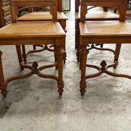 Set Four Antique French Oak Chairs