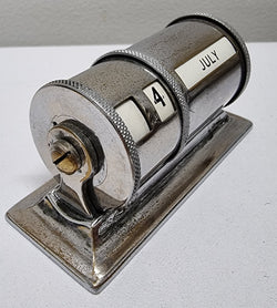 Art Deco Chrome Desk Perpetual Calendar | Antique & Vintage | Moonee Ponds Antiques | Australia Wide Delivery