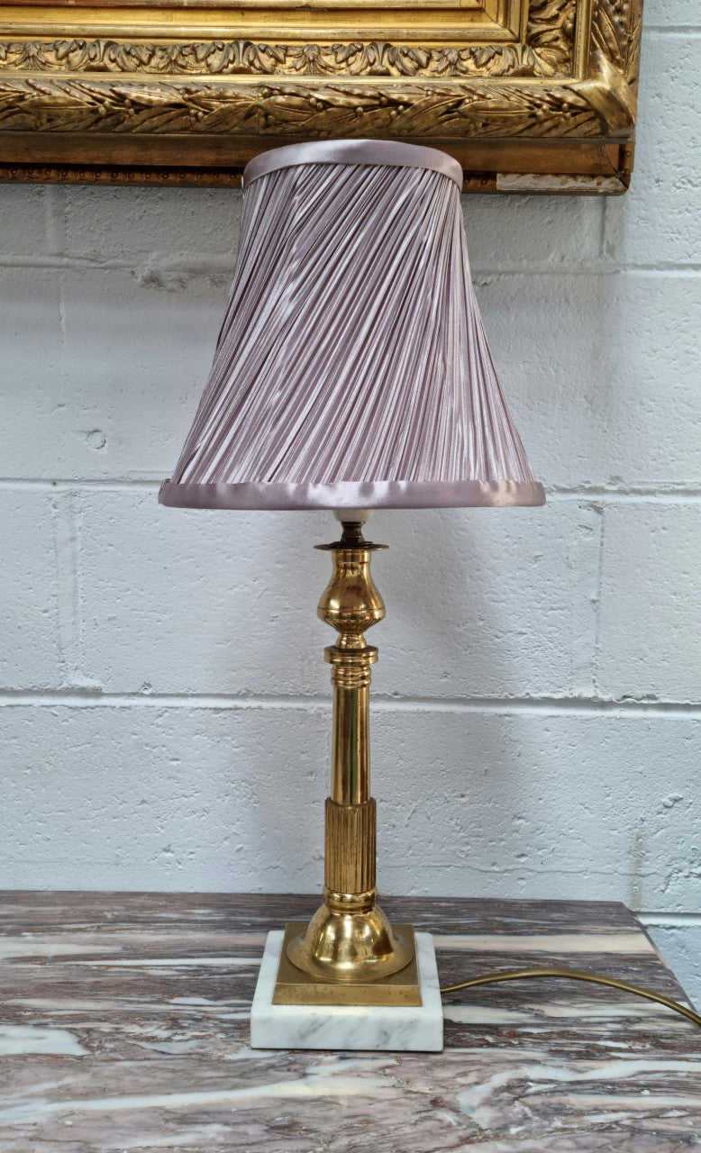 Lovely Vintage Marble & Brass Table Lamp | Antique & Vintage | Moonee Ponds Antiques | Australia Wide Delivery