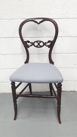 Late Victorian Mahogany Bedroom Chair | Antique & Vintage | Moonee Ponds Antiques | Australia Wide Delivery