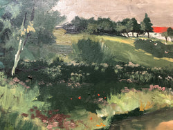 Beautiful French Signed Oil on Canvas of a Country Scene | Antique & Vintage | Moonee Ponds Antiques | Australia Wide Delivery