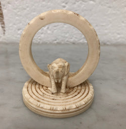 Unusual Antique Carved Ivory Serviette Ring Featuring An Elephant | Antique & Vintage | Moonee Ponds Antiques | Australia Wide Delivery