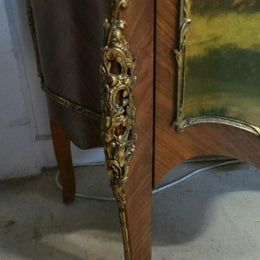 Vernis Martin Panelled Louis XV Style French Vitrine