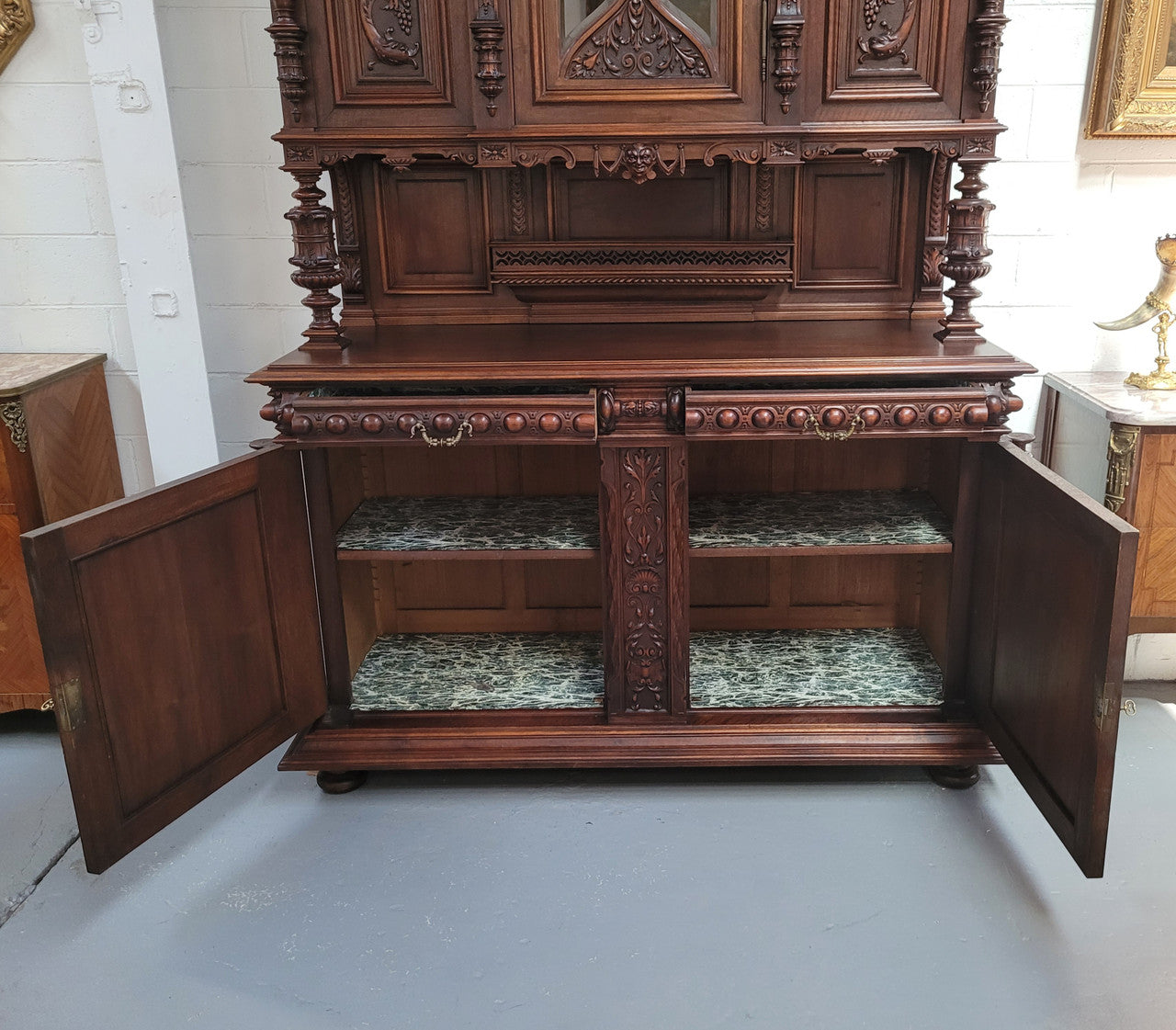 Spectacular French Antique Walnut Renaissance Style Buffet | Antique & Vintage | Moonee Ponds Antiques | Australia Wide Delivery
