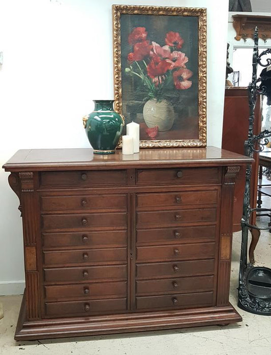 French Walnut Specimen Cabinet