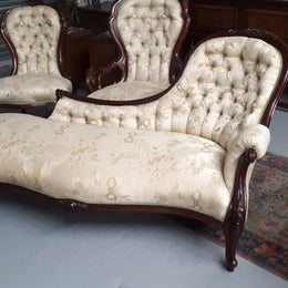 Mid Victorian Walnut Three Piece Lounge Suite