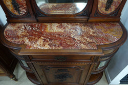 French Walnut Marble Top & Mirror Back Buffet | Antique & Vintage | Moonee Ponds Antiques | Australia Wide Delivery