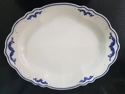 Large Victorian Blue & White Meat Dish | Antique & Vintage | Moonee Ponds Antiques | Australia Wide Delivery