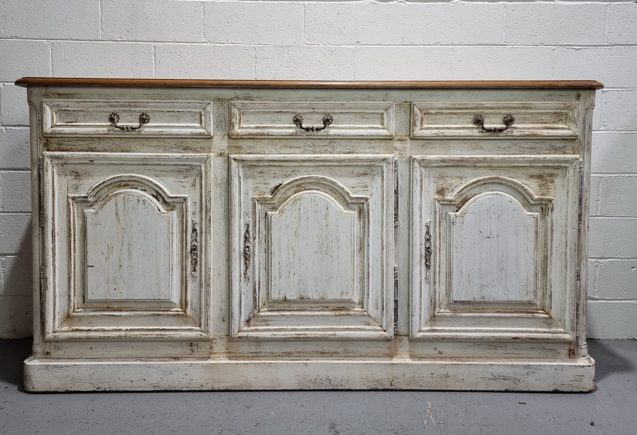 19th Century French Painted Three Door Oak Buffet | Antique & Vintage | Moonee Ponds Antiques | Australia Wide Delivery