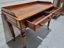 English Victorian Mahogany Side Table or Desk With Two Drawers | Antique & Vintage | Moonee Ponds Antiques | Australia Wide Delivery