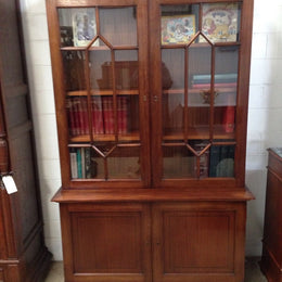 Pair French Mahogany bookcases