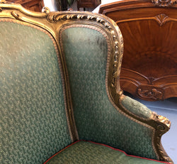 Charming Louis XV Glided Walnut Chair - Carved Bergère | Antique & Vintage | Moonee Ponds Antiques | Australia Wide Delivery