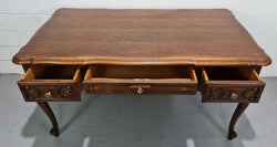 Attractive Large Louis XV Style Oak Faux Partners Desk | Antique & Vintage | Moonee Ponds Antiques | Australia Wide Delivery
