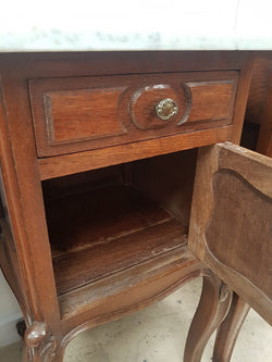 Pair of Beautiful French Oak Bedside Cabinets | Antique & Vintage | Moonee Ponds Antiques | Australia Wide Delivery