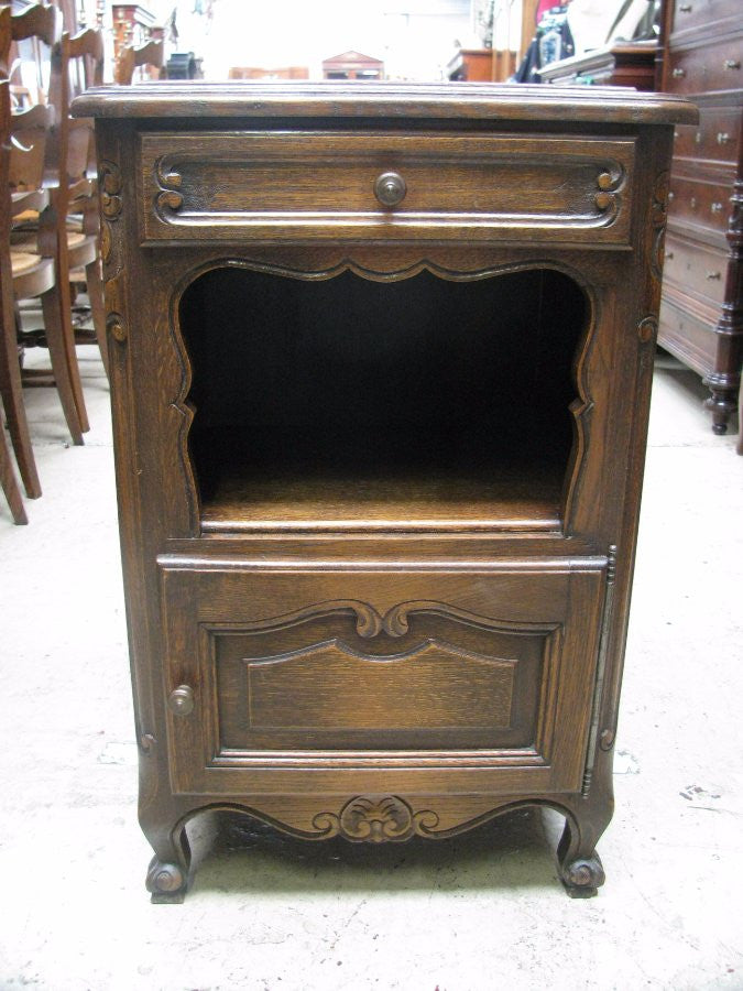 French Oak Bedside Cabinet