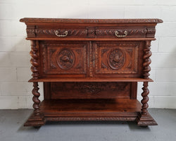 Henry II Style Nicely Carved French Oak Server | Antique & Vintage | Moonee Ponds Antiques | Australia Wide Delivery