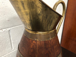 French Oak Coopered With Copper Large Wine Jug | Antique & Vintage | Moonee Ponds Antiques | Australia Wide Delivery
