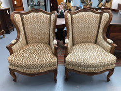 Stunning Pair Of French Wing Back Chairs | Antique & Vintage | Moonee Ponds Antiques | Australia Wide Delivery