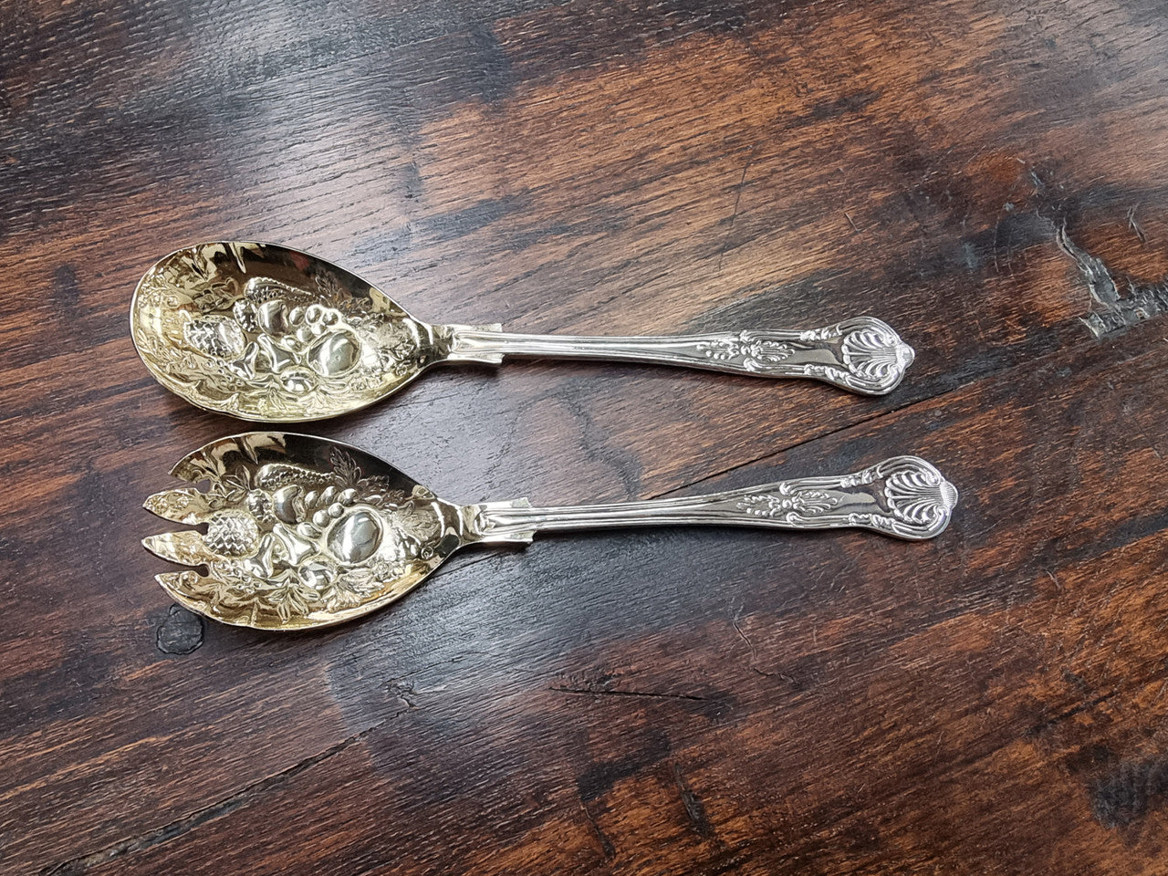 Pair Sheffield Silver Plate Berry Bowl Servers | Antique & Vintage | Moonee Ponds Antiques | Australia Wide Delivery