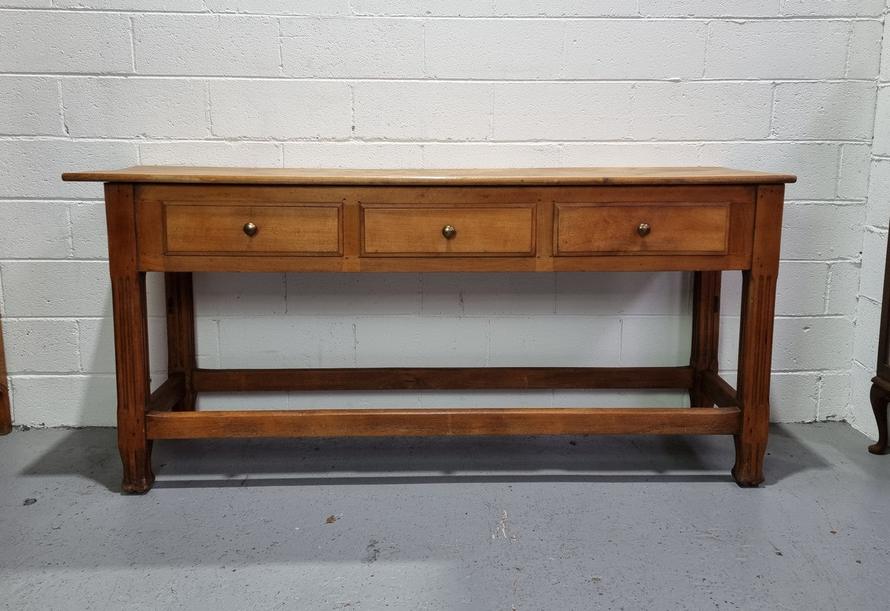 Late 19th Century Cherrywood Console Table With Three Drawers | Antique & Vintage | Moonee Ponds Antiques | Australia Wide Delivery
