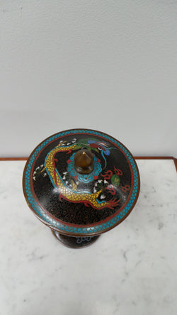 A Rare Antique Chinese Cloisonné Covered Censer With Five-Clawed Dragon | Antique & Vintage | Moonee Ponds Antiques | Australia Wide Delivery