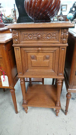 French Oak Single Bedside Cabinet | Antique & Vintage | Moonee Ponds Antiques | Australia Wide Delivery