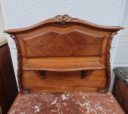 Single Louis 15th Inset Marble Bedside Cabinet | Antique & Vintage | Moonee Ponds Antiques | Australia Wide Delivery