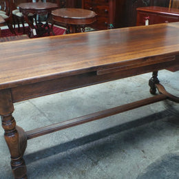 A Large French Farmhouse Oak Extension Table