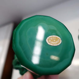 Pair Of Czechoslovakian Malachite Vases