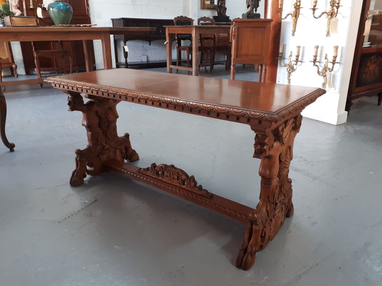 Gothic Style Walnut Coffee Table | Antique & Vintage | Moonee Ponds Antiques | Australia Wide Delivery