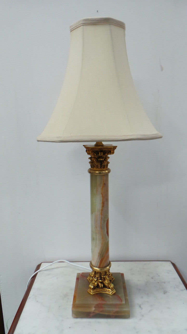 French Onyx Gilt Bronze Table Lamp | Antique & Vintage | Moonee Ponds Antiques | Australia Wide Delivery
