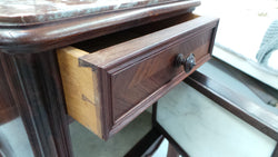 French Rosewood Inset Marble Top Single Bedside Cabinet | Antique & Vintage | Moonee Ponds Antiques | Australia Wide Delivery
