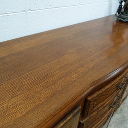 Large French Oak Sideboard-1