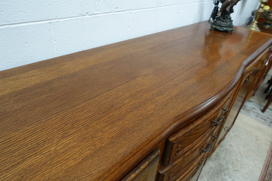 Large French Oak Sideboard-1