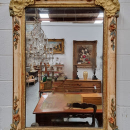 Lovely French 19th century hand painted wall mirror. Sourced from France and in good original detailed condition. Please see photos as it forms part of the description.