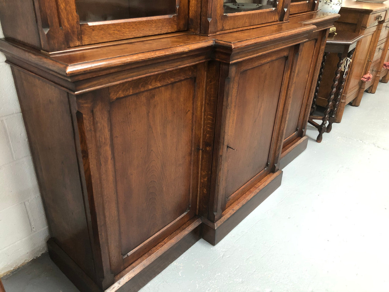 Amazing Six Door Oak English Bookcase | Antique & Vintage | Moonee Ponds Antiques | Australia Wide Delivery