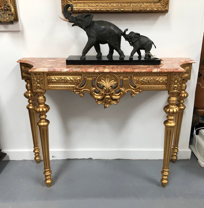 Stunning French gilt Console table