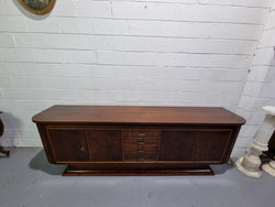 Amazing French Walnut Art deco Four Door Buffet | Antique & Vintage | Moonee Ponds Antiques | Australia Wide Delivery