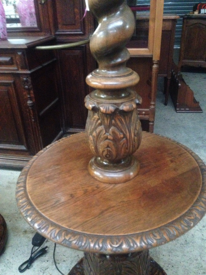 French Oak Standard Lamp