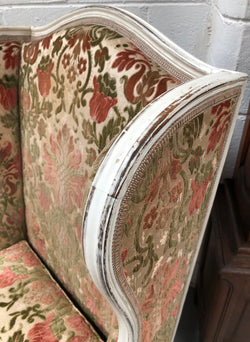 French Painted Upholstered Wing Back Armchair | Antique & Vintage | Moonee Ponds Antiques | Australia Wide Delivery