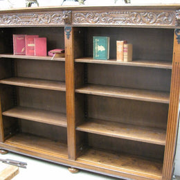 Large French Henry II Style Oak Bookcase