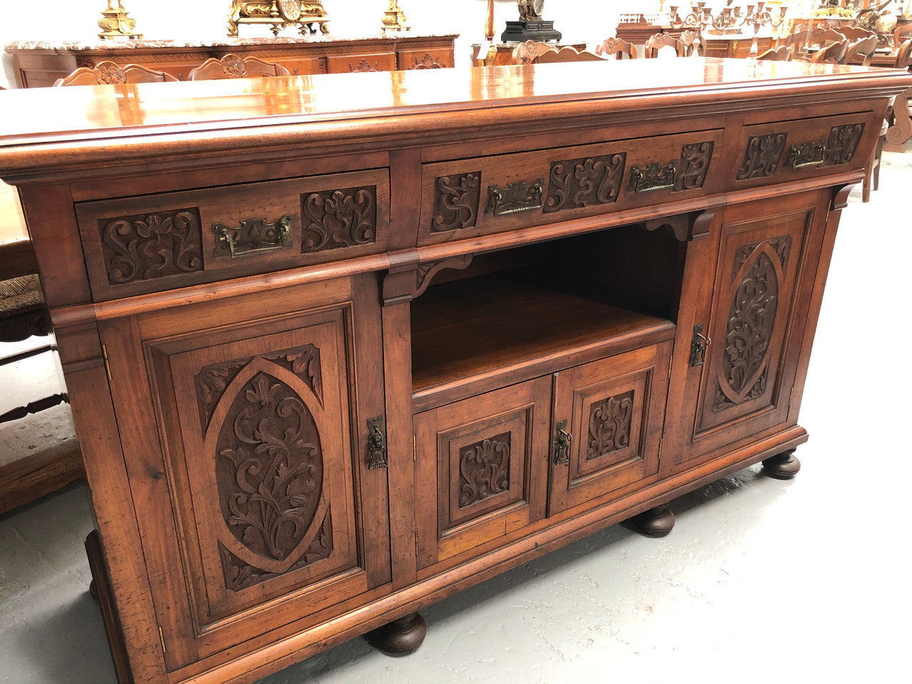 Beautiful Edwardian Carved Sideboard | Antique & Vintage | Moonee Ponds Antiques | Australia Wide Delivery