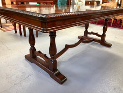Mahogany Tudor Style Dining Table With Carved Edge | Antique & Vintage | Moonee Ponds Antiques | Australia Wide Delivery